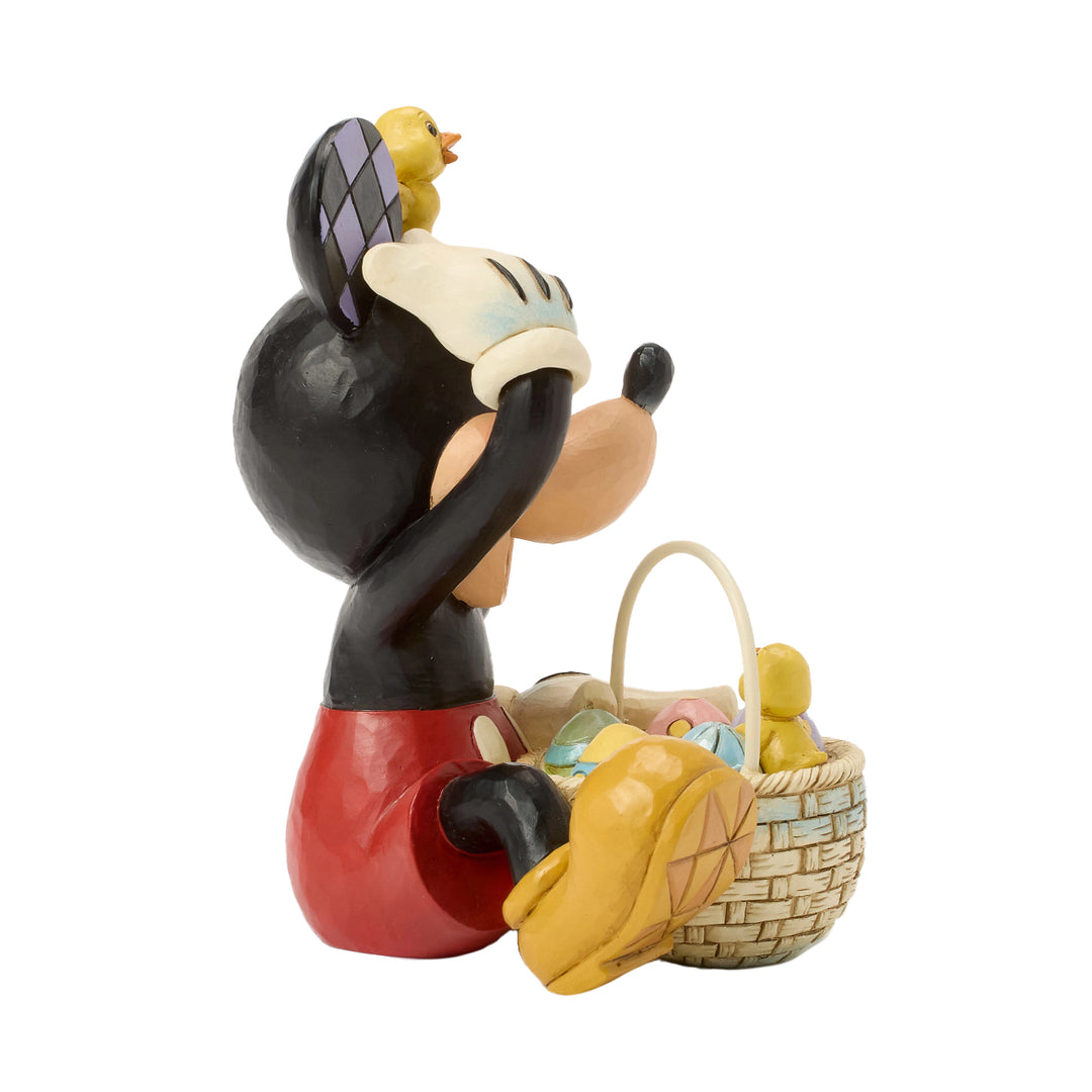 Jim Shore Disney Traditions: Mickey With Easter Basket Figurine sparkle-castle