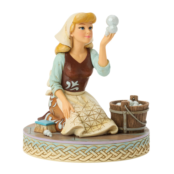 Jim Shore Disney Traditions: Cinderella With Bubbles Figurine sparkle-castle