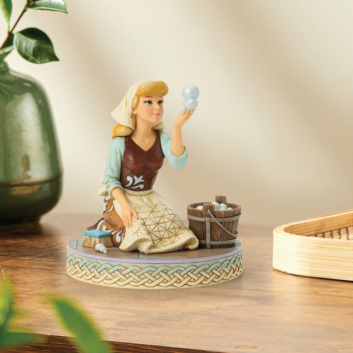 Jim Shore Disney Traditions: Cinderella With Bubbles Figurine sparkle-castle