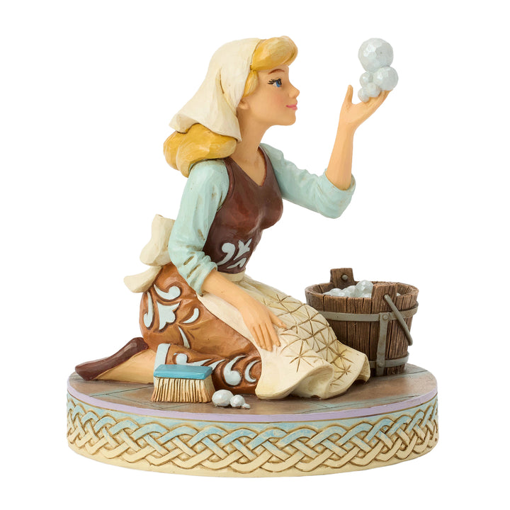 Jim Shore Disney Traditions: Cinderella With Bubbles Figurine sparkle-castle