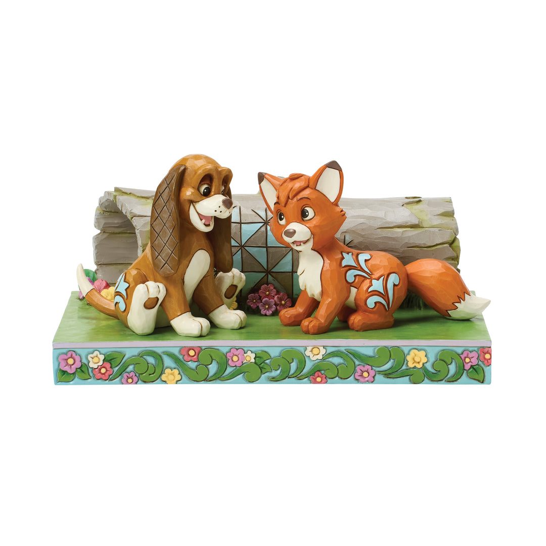 Jim Shore Disney Traditions: Tod and Copper Playing Figurine sparkle-castle