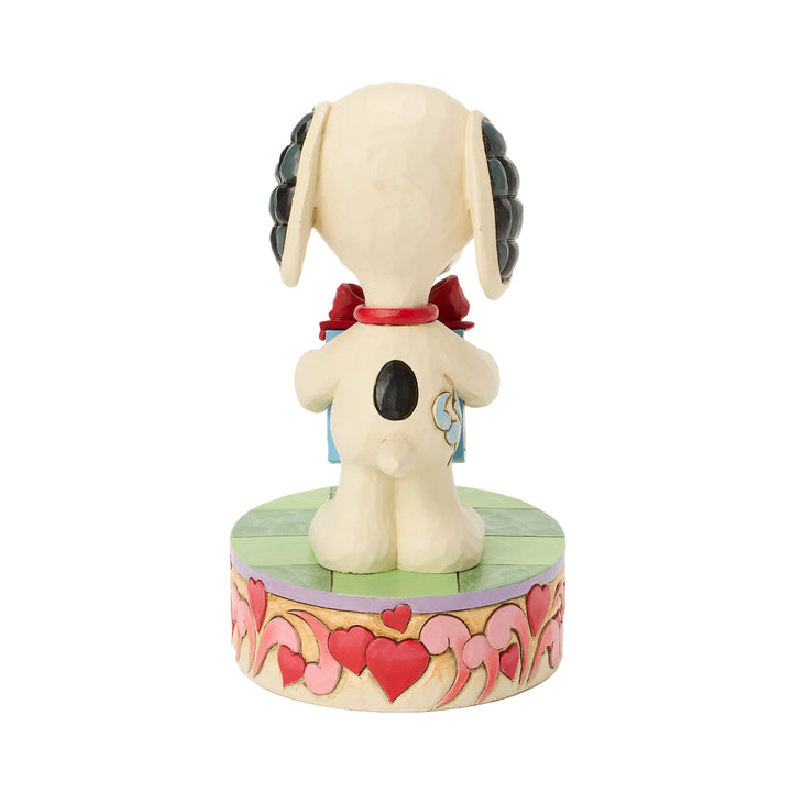 Jim Shore Peanuts: Snoopy & Woodstock Exchanging Gifts Figurine sparkle-castle