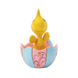 Jim Shore Peanuts: Woodstock Popping Out Of Easter Egg Miniature Figurine sparkle-castle