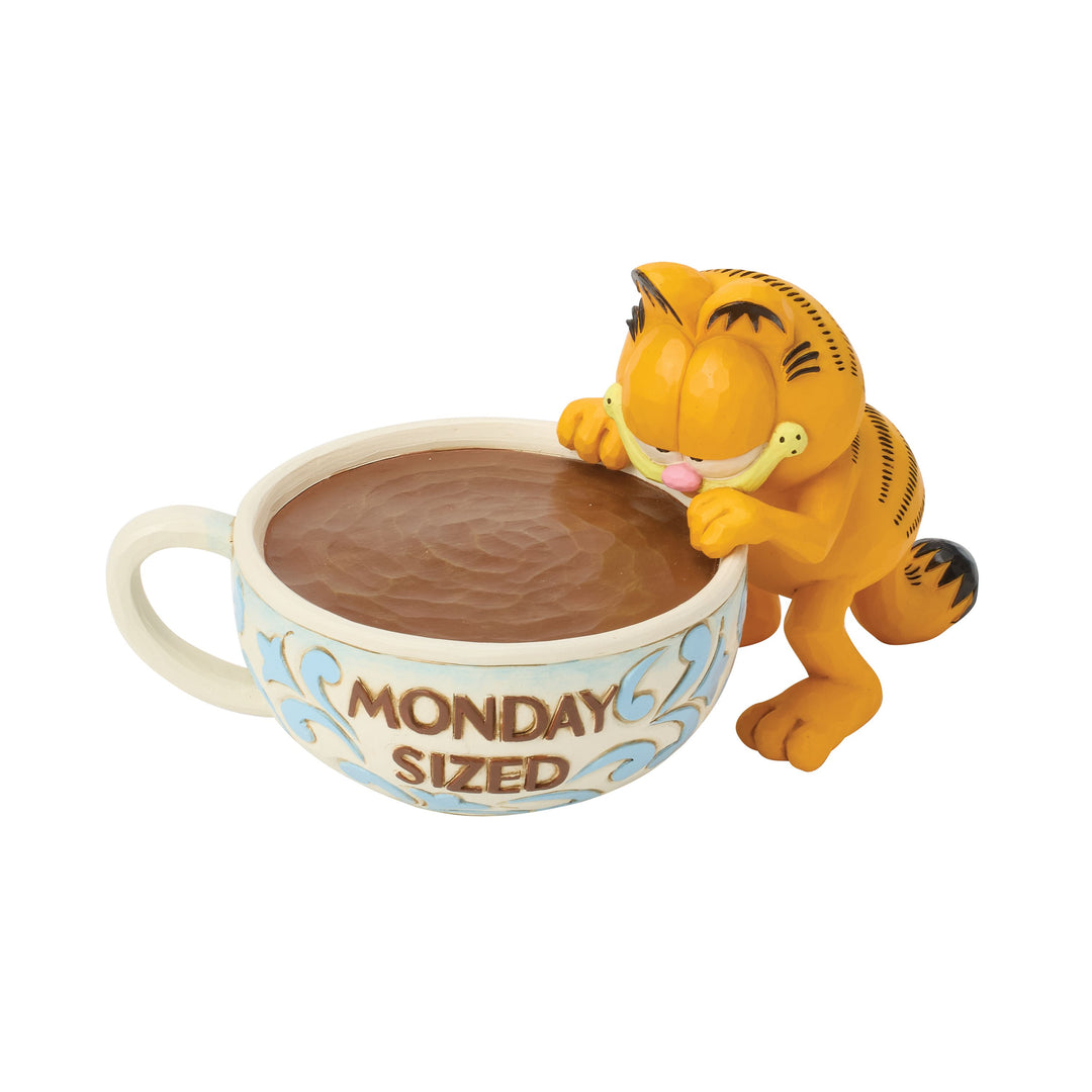Jim Shore Garfield: Garfield with Oversized Coffee Mug Figurine sparkle-castle