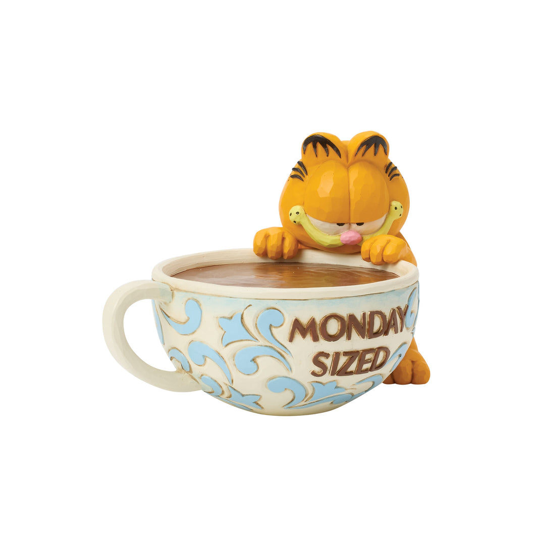 Jim Shore Garfield: Garfield with Oversized Coffee Mug Figurine sparkle-castle