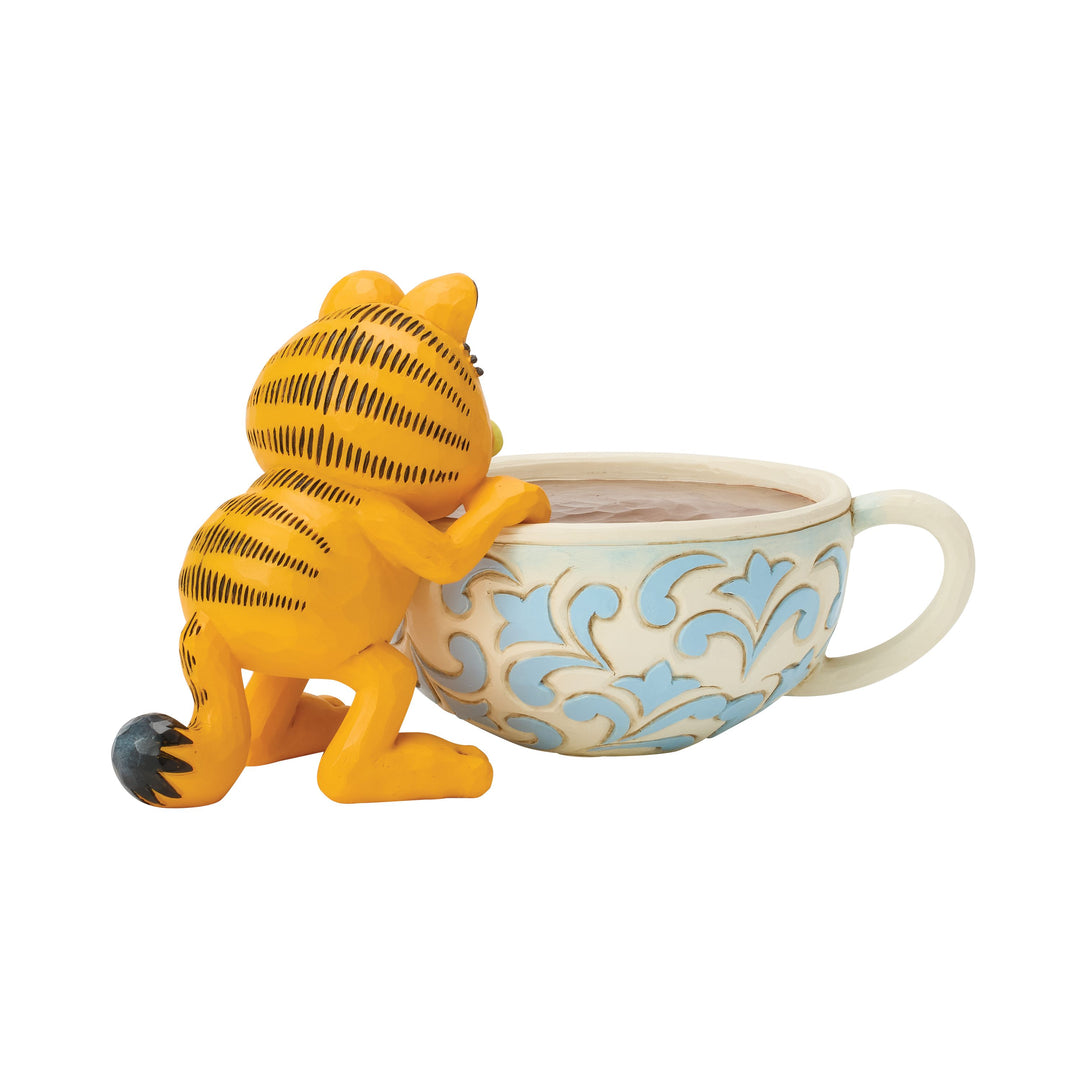 Jim Shore Garfield: Garfield with Oversized Coffee Mug Figurine sparkle-castle