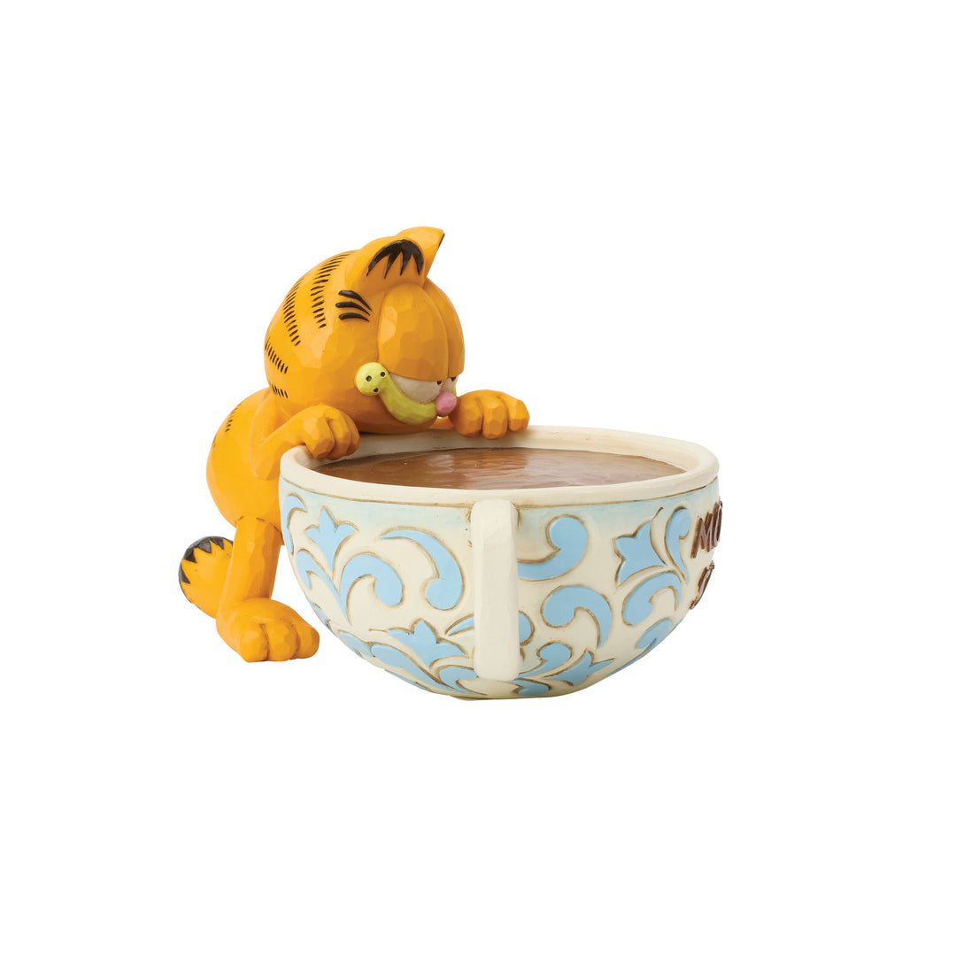 Jim Shore Garfield: Garfield with Oversized Coffee Mug Figurine sparkle-castle