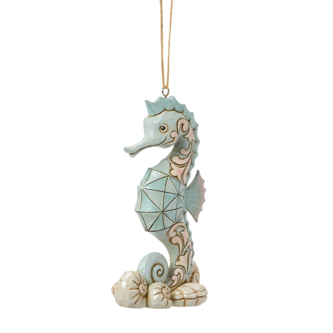 Jim Shore Heartwood Creek: Sea Horse Hanging Ornament sparkle-castle