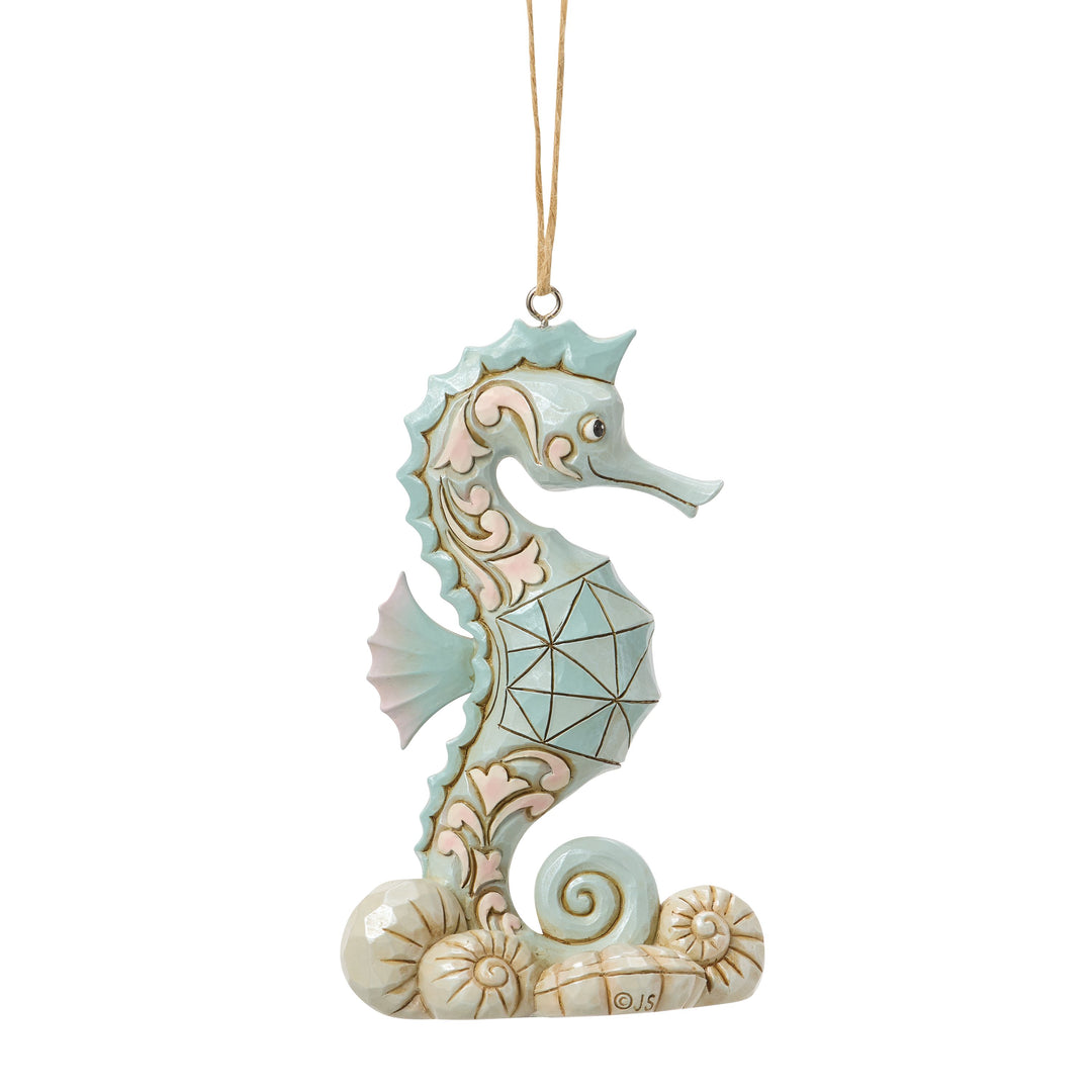 Jim Shore Heartwood Creek: Sea Horse Hanging Ornament sparkle-castle