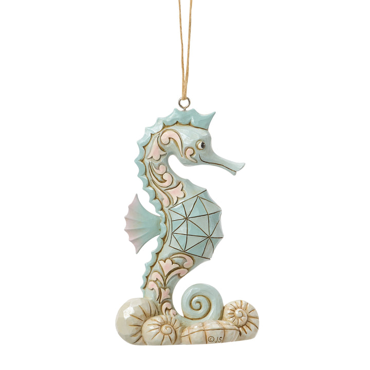 Jim Shore Heartwood Creek: Sea Horse Hanging Ornament sparkle-castle