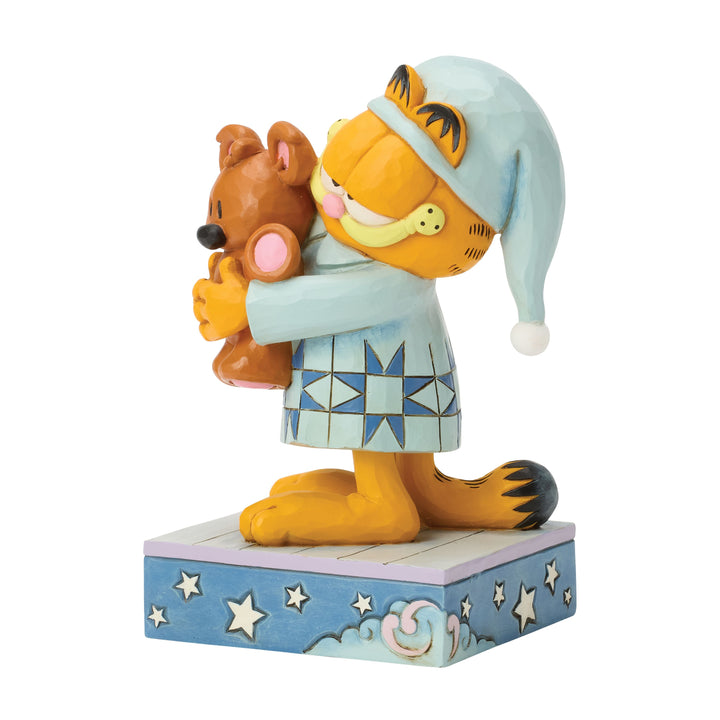 Jim Shore Garfield: Sleepy Garfield with Pooky Figurine sparkle-castle