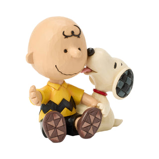 Jim Shore Peanuts: Snoopy Licking Charlie Brown's Cheek Figurine sparkle-castle