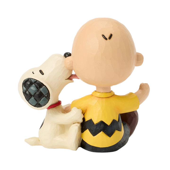 Jim Shore Peanuts: Snoopy Licking Charlie Brown's Cheek Figurine sparkle-castle