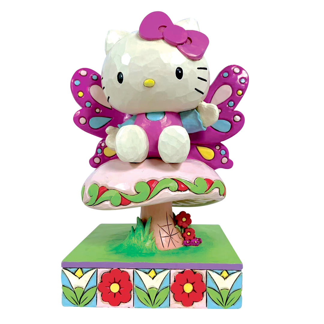 Jim Shore Sanrio: Hello Kitty Mushroom Fairy Figurine sparkle-castle