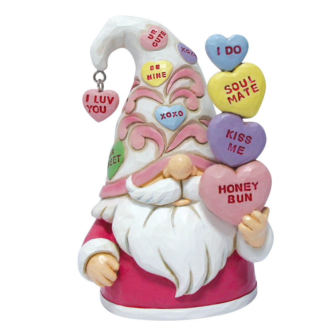 Jim Shore Sweethearts: Gnome With Stacked Hearts Figurine sparkle-castle