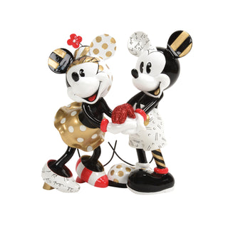Disney Britto: Midas Mickey & Minnie Figurine sparkle-castle