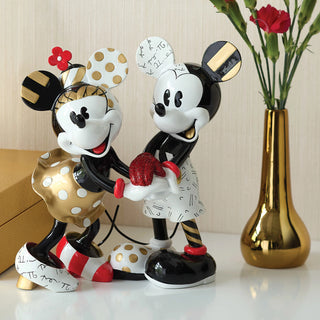 Disney Britto: Midas Mickey & Minnie Figurine sparkle-castle