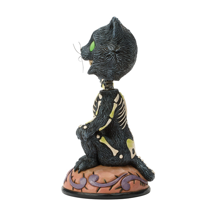 Jim Shore Heartwood Creek: Bobble Head Black Cat Figurine sparkle-castle
