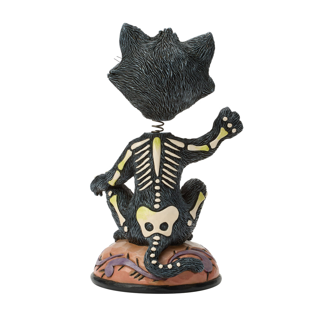 Jim Shore Heartwood Creek: Bobble Head Black Cat Figurine sparkle-castle
