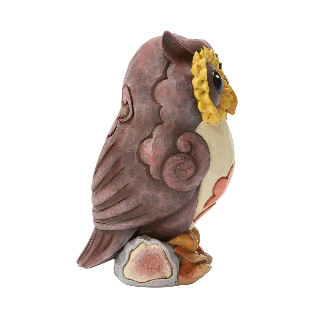 Jim Shore Heartwood Creek: Owl On Log Miniature Figurine sparkle-castle
