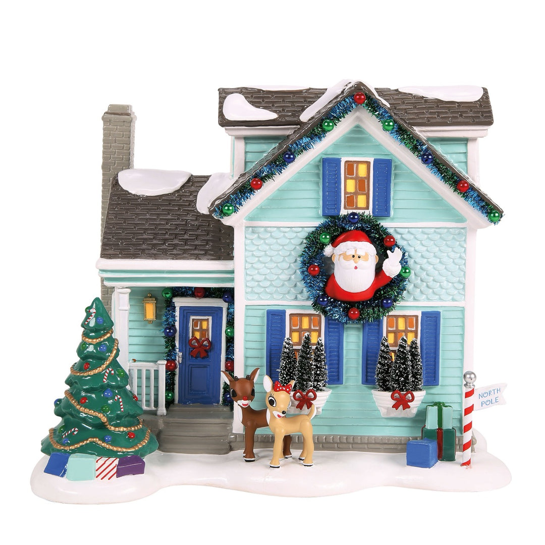 Department 56 Original Snow Village: Rudolph House sparkle-castle