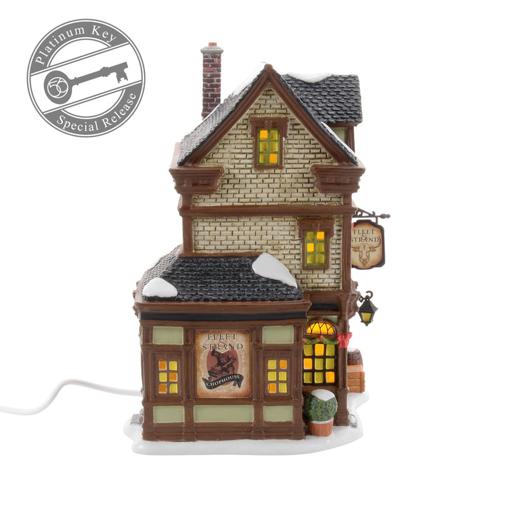 Department 56 Dickens Snow Village: Fleet & Strand Chophouse - FIRST EDITION