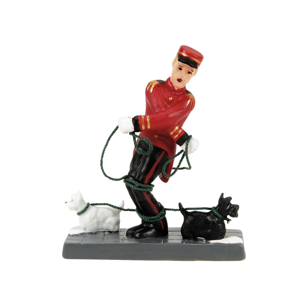 Department 56 Christmas In The City Village Accessory: Puppydog Tangle sparkle-castle