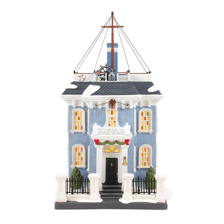 Department 56 Dickens Snow Village: Admiral Boom's House sparkle-castle