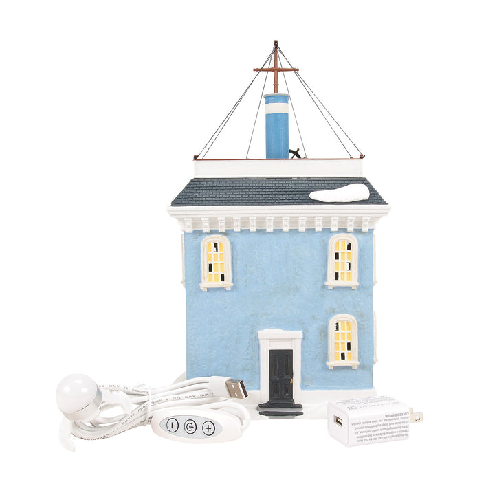 Department 56 Dickens Snow Village: Admiral Boom's House sparkle-castle