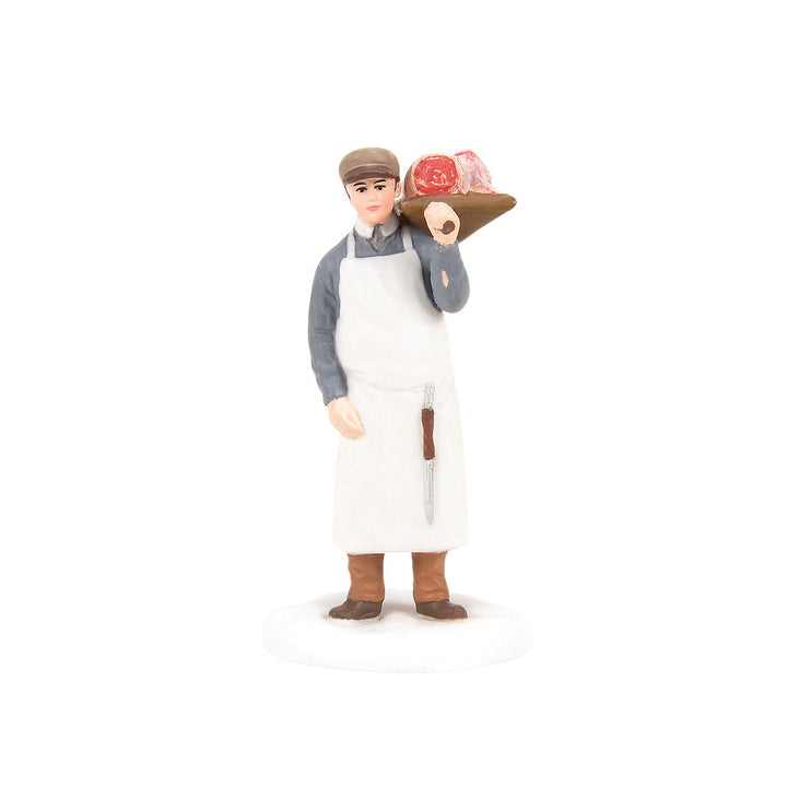 Department 56 Dickens Snow Village Accessory: The Butcher's Boy sparkle-castle