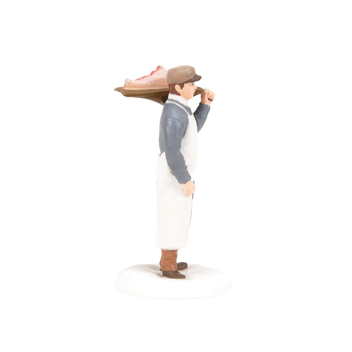 Department 56 Dickens Snow Village Accessory: The Butcher's Boy sparkle-castle