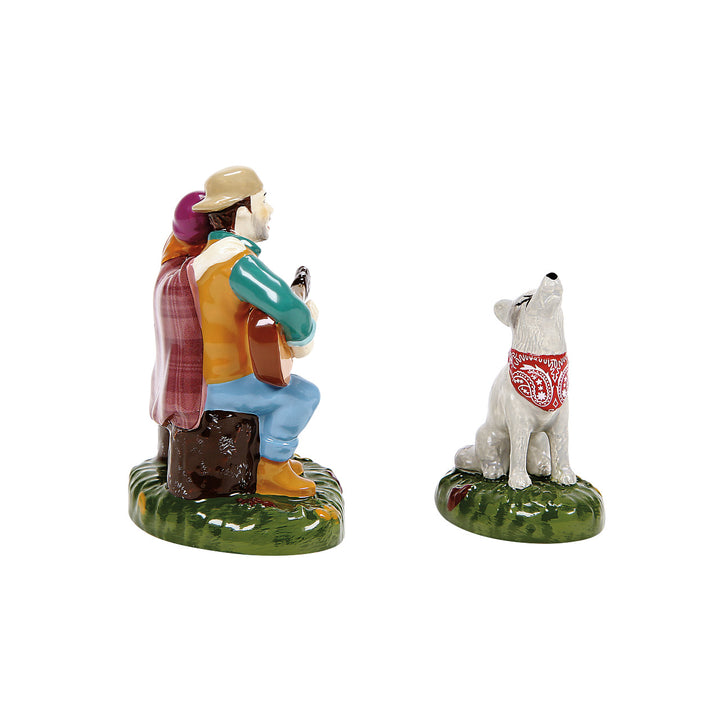 Department 56 Snow Village Harvest: Fireside Serenade, Set of 2 sparkle-castle