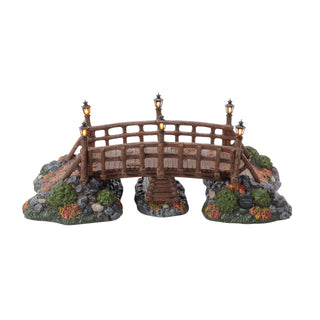Department 56 Snow Village Halloween Accessory: Sleepy Hollow Bridge sparkle-castle