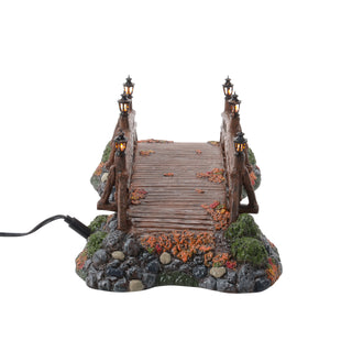Department 56 Snow Village Halloween Accessory: Sleepy Hollow Bridge sparkle-castle