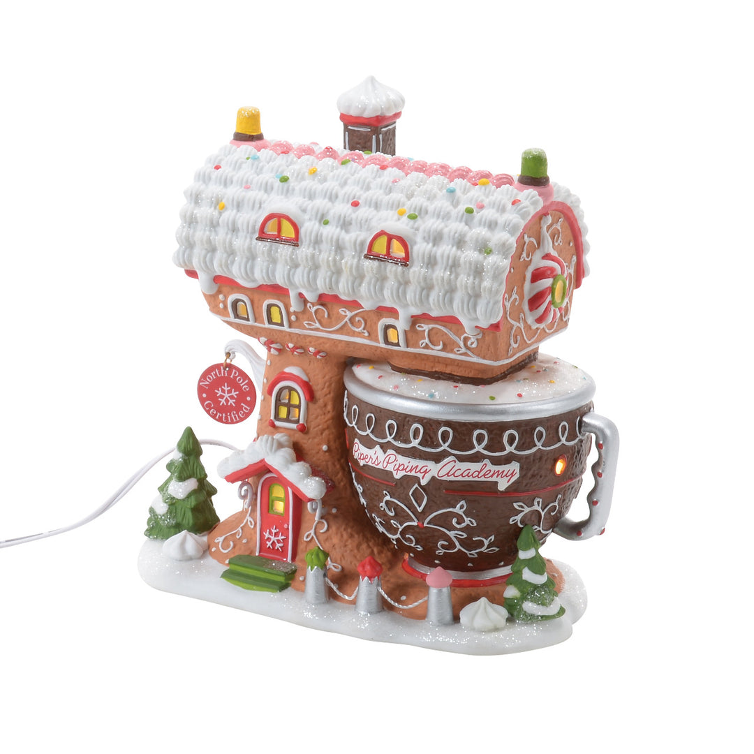 Department 56 North Pole Series: Piper's Piping Academy sparkle-castle