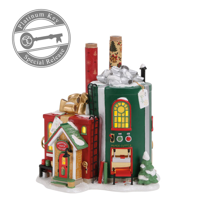 Department 56 North Pole Series: Wrapping Paper Factory - FIRST EDITION sparkle-castle