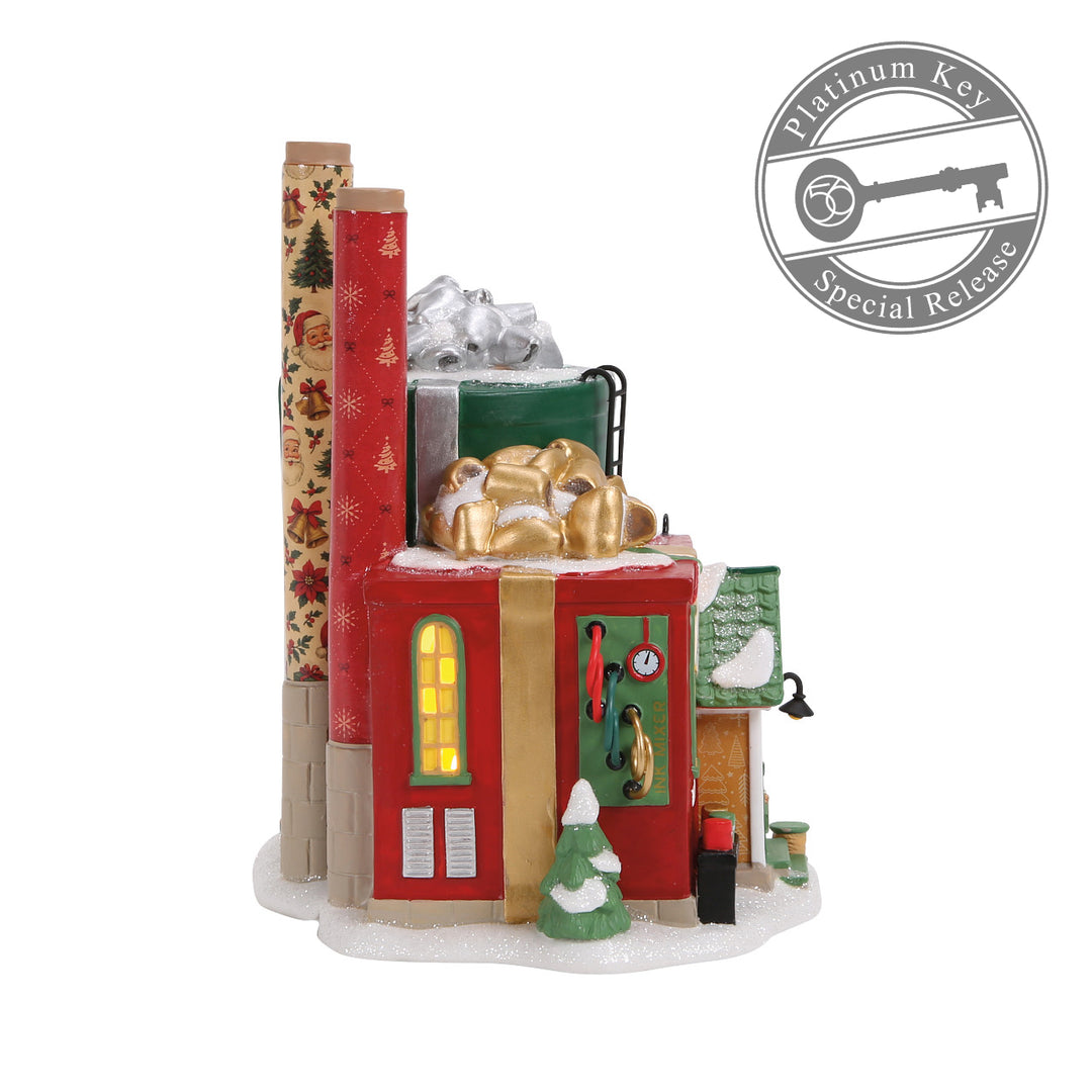 Department 56 North Pole Series: Wrapping Paper Factory - FIRST EDITION sparkle-castle
