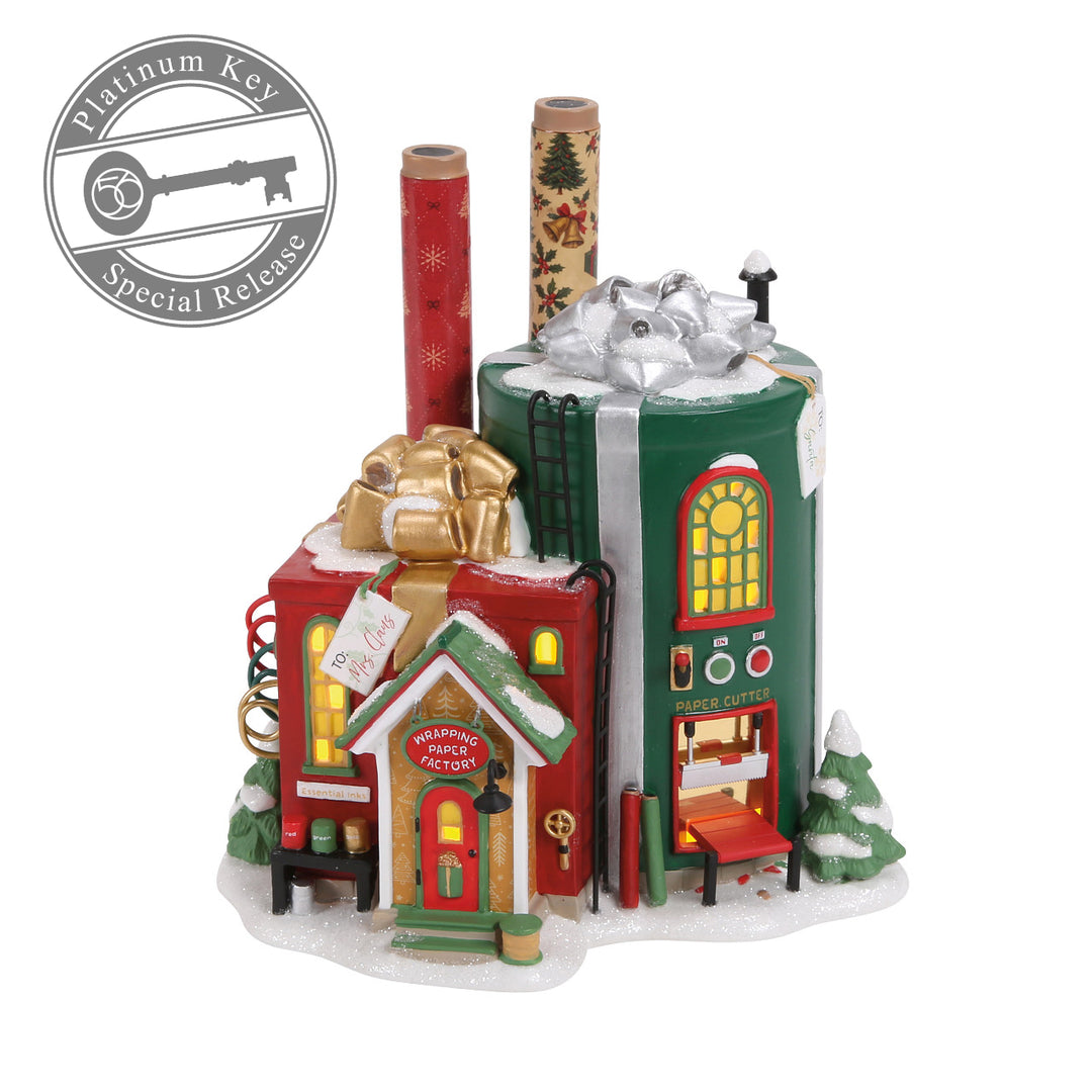 Department 56 North Pole Series: Wrapping Paper Factory - FIRST EDITION sparkle-castle