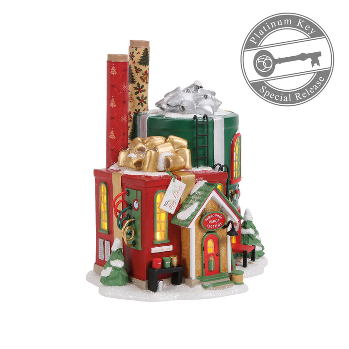 Department 56 North Pole Series: Wrapping Paper Factory - FIRST EDITION sparkle-castle