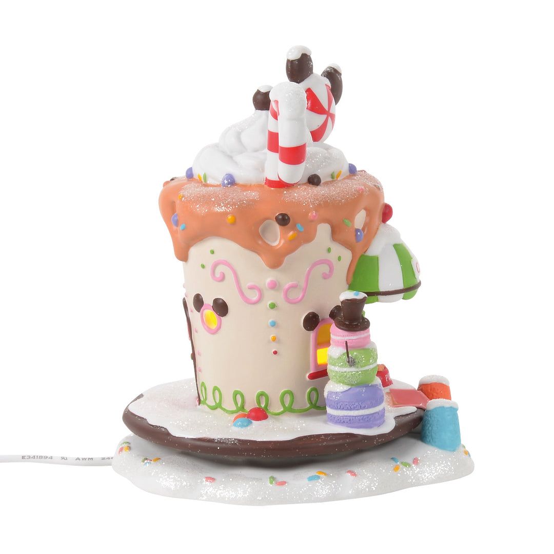 Department 56 Disney Snow Village: Mickey's Peppermint Cafe sparkle-castle