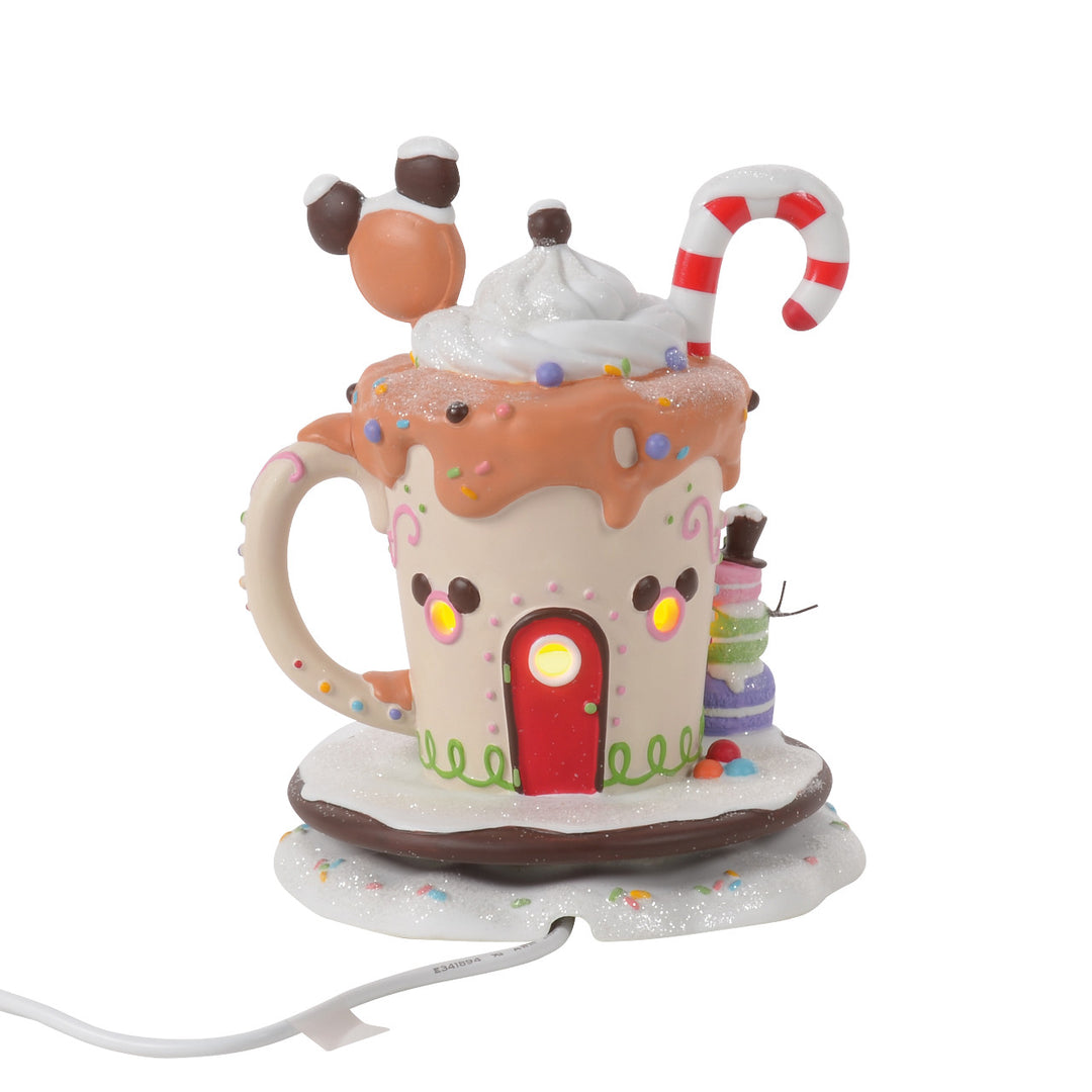 Department 56 Disney Snow Village: Mickey's Peppermint Cafe sparkle-castle