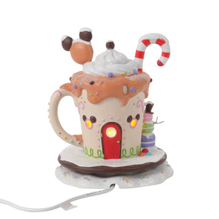 Department 56 Disney Snow Village: Mickey's Peppermint Cafe sparkle-castle