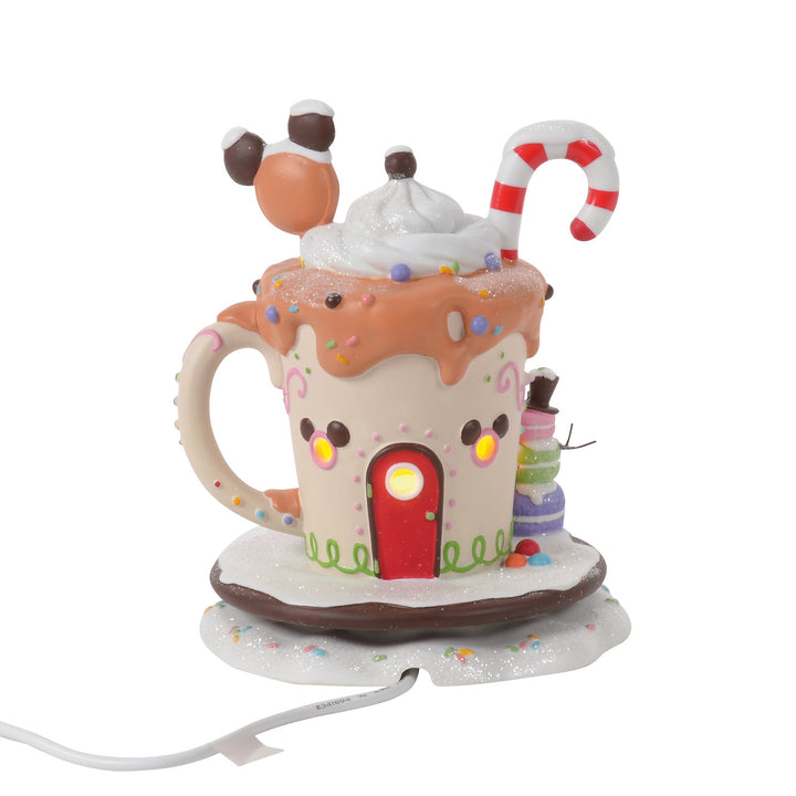 Department 56 Disney Snow Village: Mickey's Peppermint Cafe sparkle-castle
