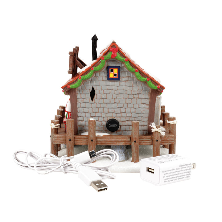 Department 56 Disney Snow Village: Pete's Crabby Christmas sparkle-castle