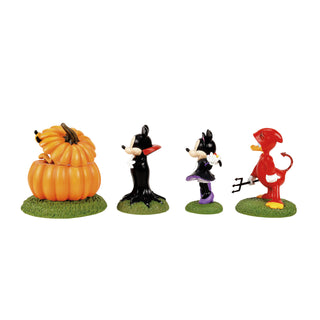 Department 56 Disney Snow Village Halloween Accessory: Ready For Tricks & Treats, Set of 4 sparkle-castle