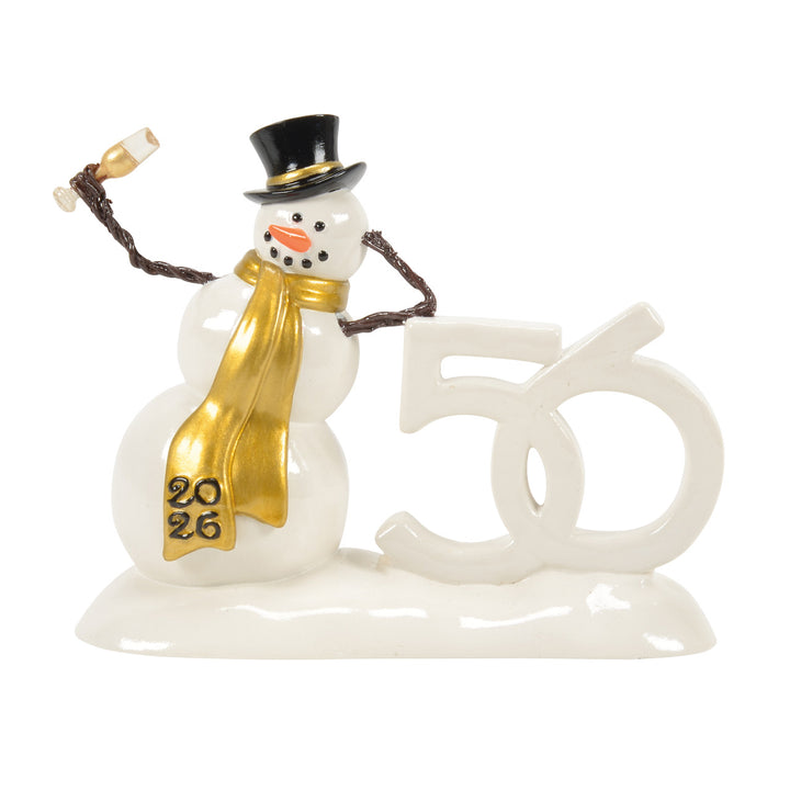 Department 56 Original Snow Village Accessory: 50th Lucky The Snowman 2026 sparkle-castle