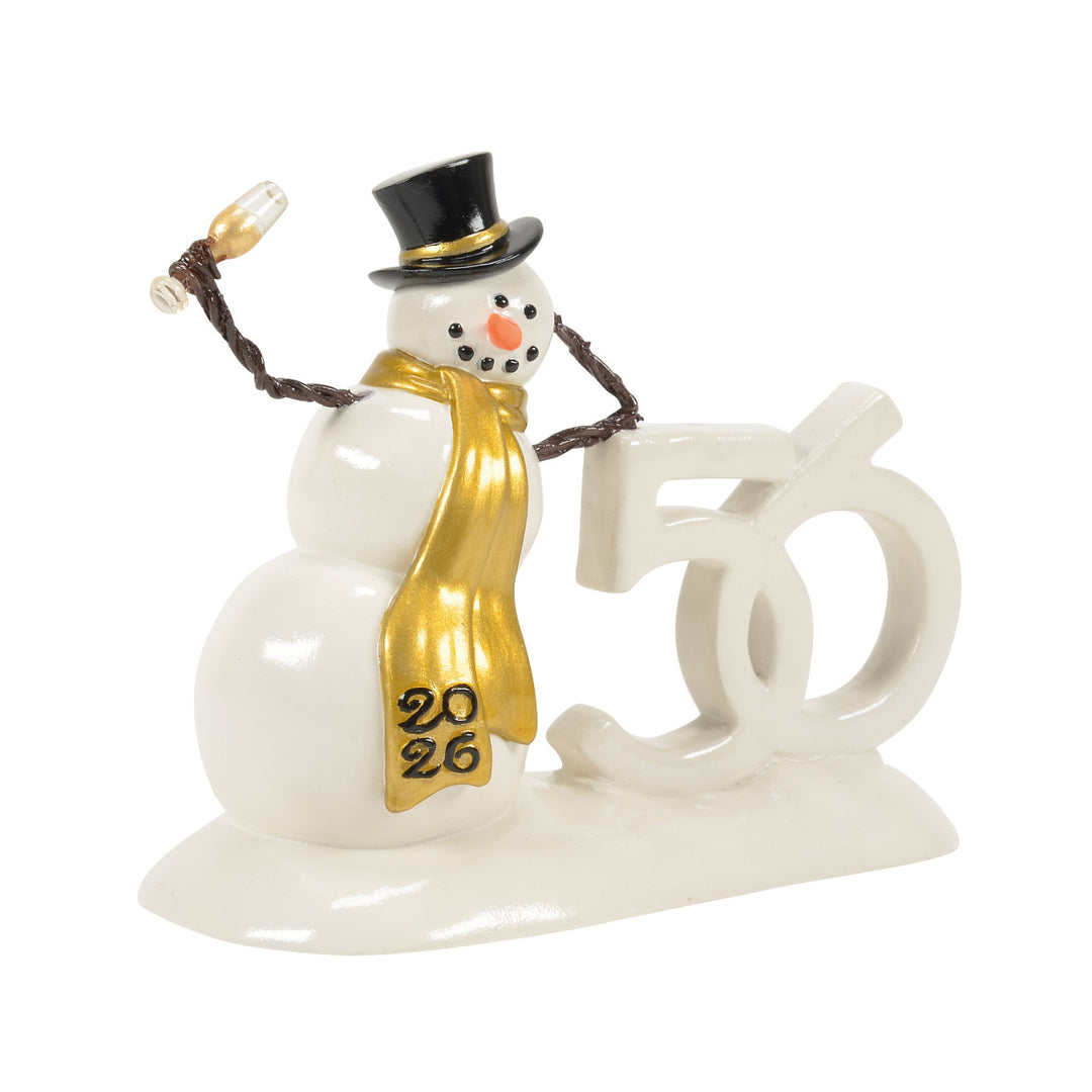 Department 56 Original Snow Village Accessory: 50th Lucky The Snowman 2026 sparkle-castle