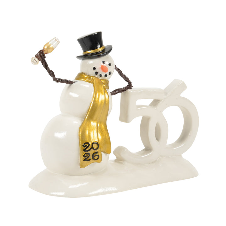 Department 56 Original Snow Village Accessory: 50th Lucky The Snowman 2026 sparkle-castle