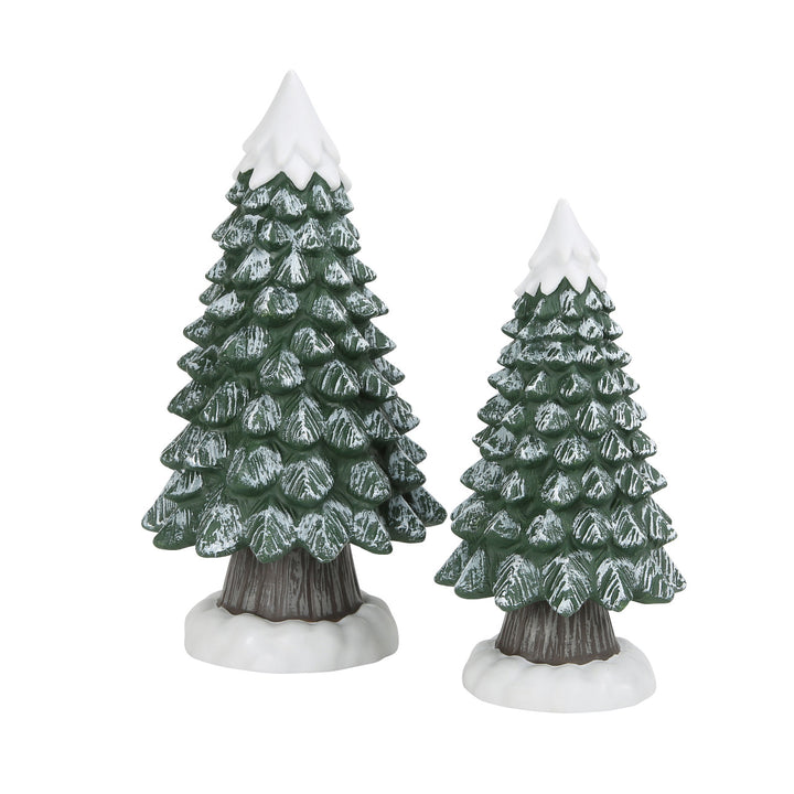 Department 56 Cross Product Village Accessory: Highland Trees, Set of 2 sparkle-castle