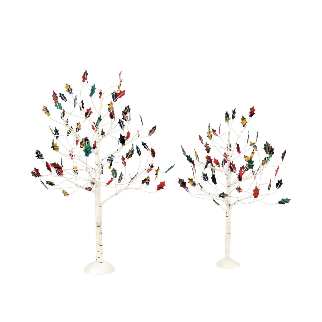Department 56 Cross Product Village Accessory: Highland Birches, Set of 2